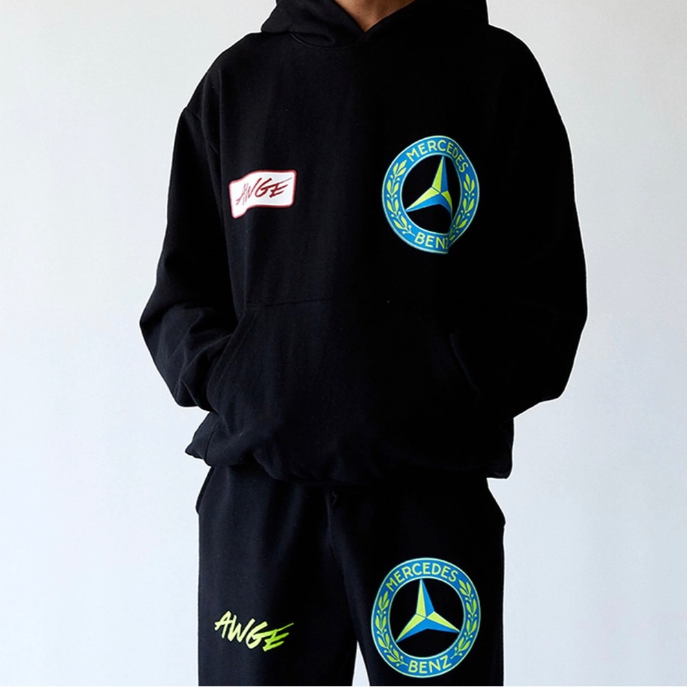 AWGE X Mercedes Benz - ASAP Mob A$AP Rocky Long Sleeve Black Pants Sweats Hoodie